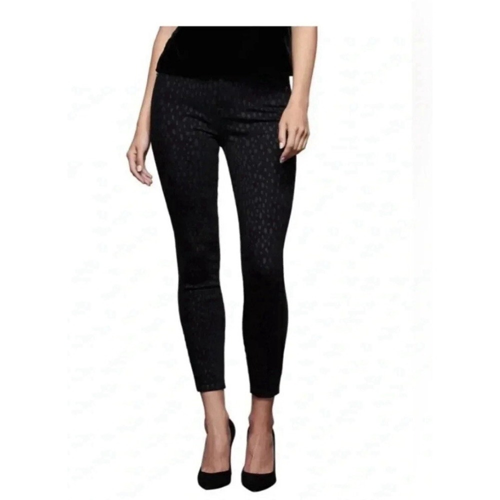 Good American Women's Good Legs Crop Black Foil Jeans‎ Size 6